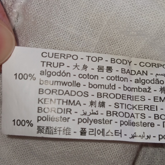 Zara white with black trim sleeveless peplum top - Picture 4 of 4